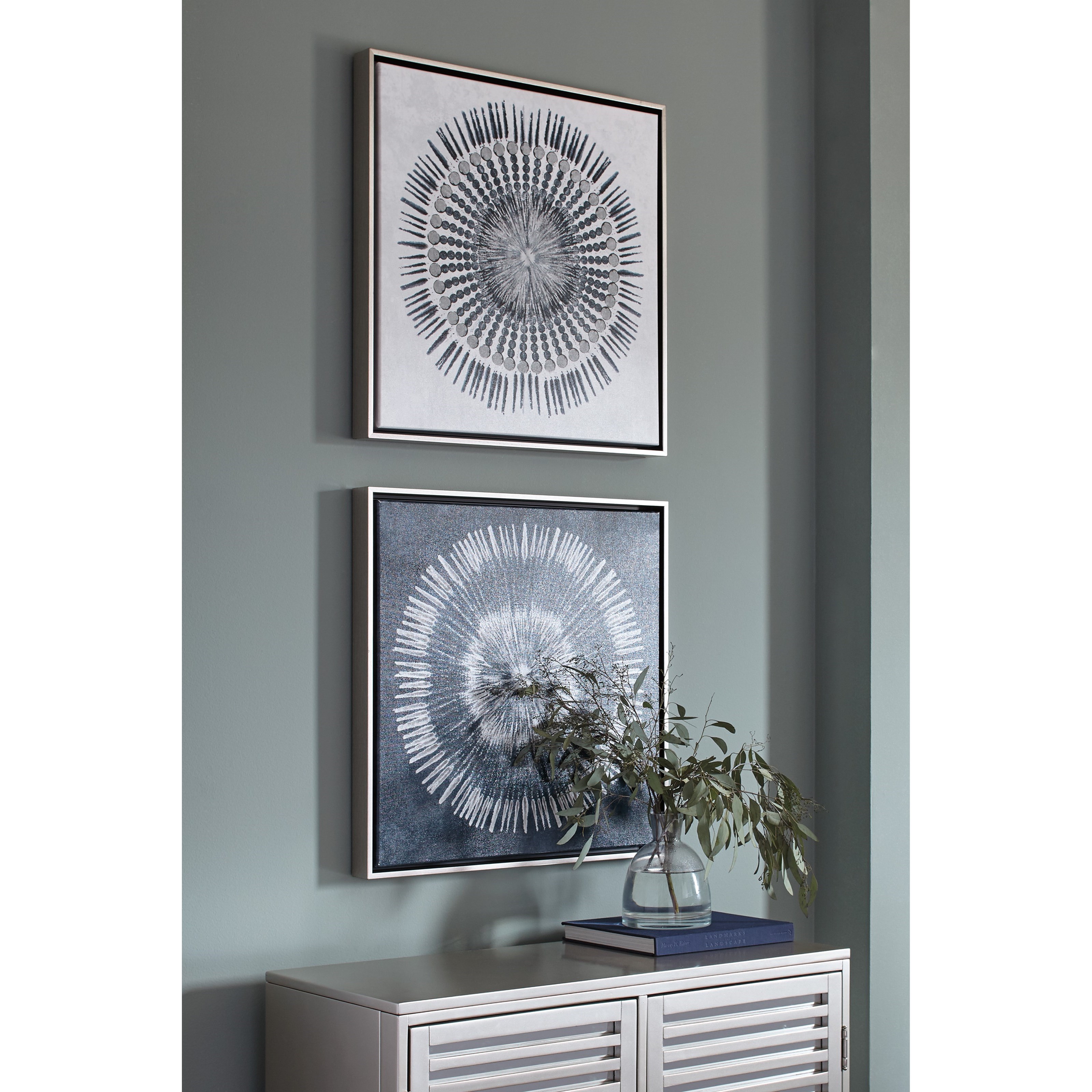 Ashley Furniture Signature Design Wall Art A8000155 Monterey Blue/White